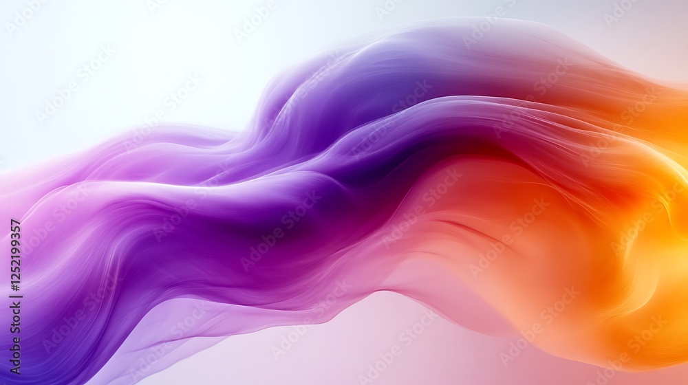 Naklejka premium Abstract Colorful Waves Flowing Gracefully