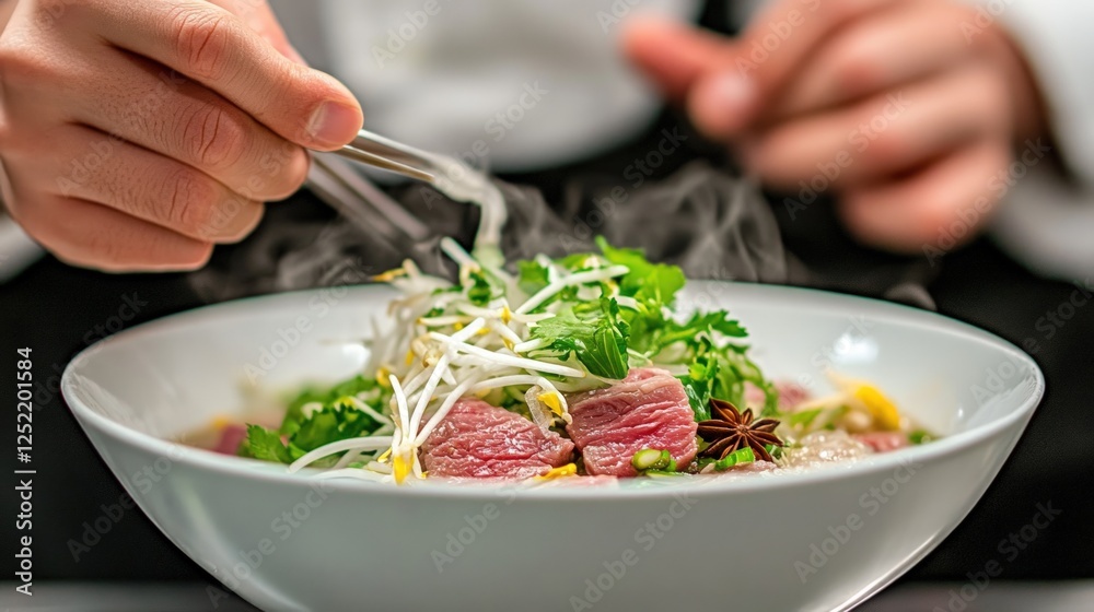 custom made wallpaper toronto digitalChef Preparing Delicious Soup Dish of Noodles