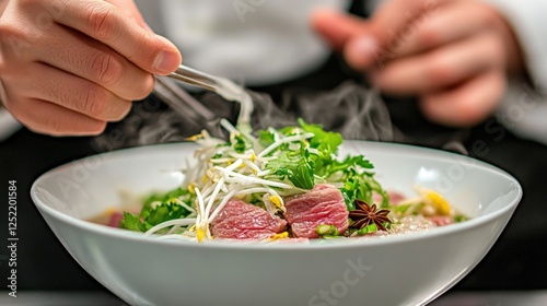 Wallpaper Mural Chef Preparing Delicious Soup Dish of Noodles Torontodigital.ca