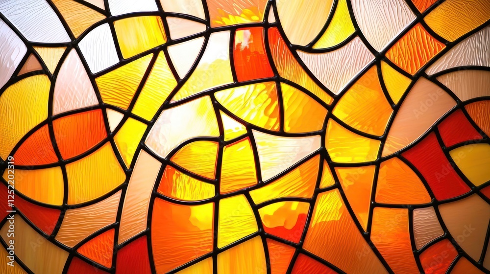 Obraz premium Vibrant Stained Glass Window Design