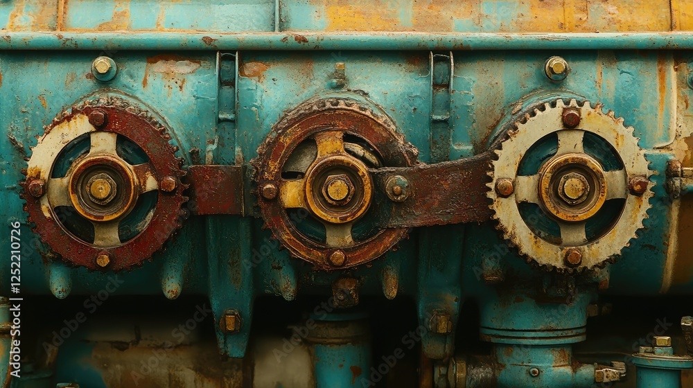 A detailed view of a cracked and frayed fan belt in an automobile engine. A detailed view of a cracked and frayed fan belt in an automobile engine.