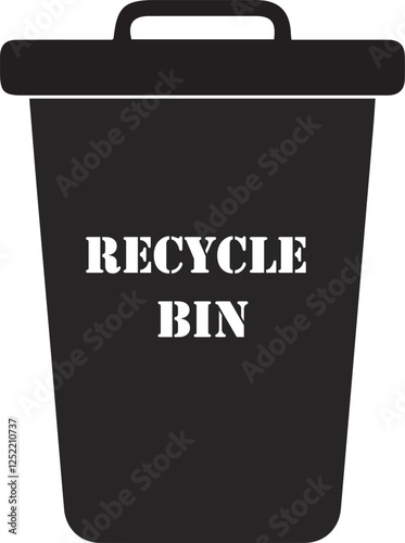 Recycle Bin Icon Silhouette