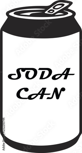 Soda Tin Can Icon Silhouette