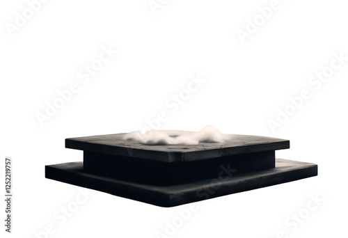 Obraz na płótnie advertising dais effect dark storm concrete presentation smoke stage abstract podium pedestal background night realistic spotlight racked empty fog platform illumination display floor studio w salonie