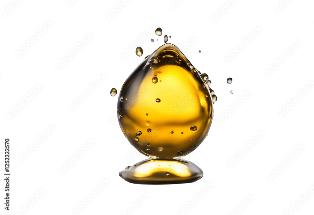signs reflections gold honey isolate droplet icon isolated on yellow gas drop lubricant fuel liquid shape abstract oil cd mineral background drip engine render symbol industry white shiny dripped