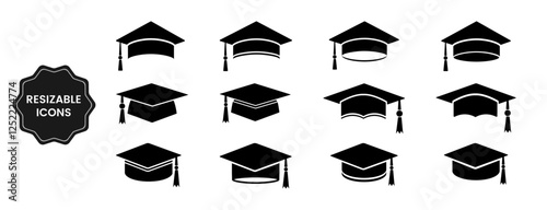 degree icon,Graduation cap icon,university digree symbol,Higher education icon 