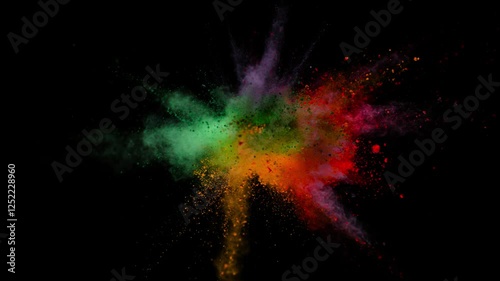 Wallpaper Mural Color Powder Explosion Super Slow Motion Torontodigital.ca