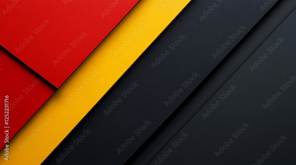 Abstract Red Yellow Black Geometric Design Abstract Red Yellow Black Geometric Design