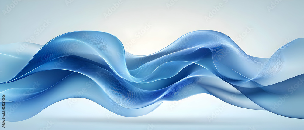 Fototapeta premium Blue wave abstract background