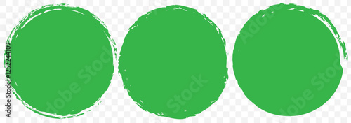 Grunge circles brush set. Black circle frames. Round line of black paint. Grunge round shapes. Circular ink brush stroke for design elements. Vector illustration. Eps 10.