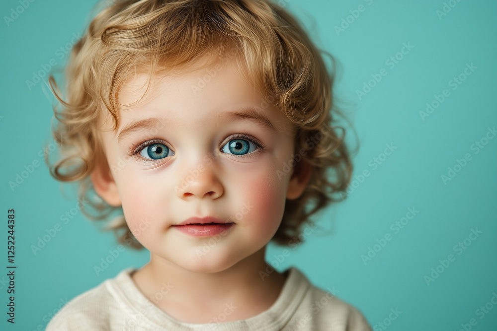 Child isolated on color background Child isolated on color background