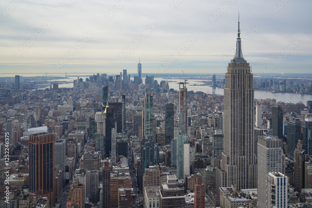 Obraz premium Aerial view of Manhattan, New York.