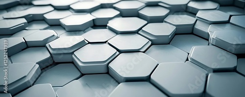Overlapping hexagonal patterns building a concept business interconnection