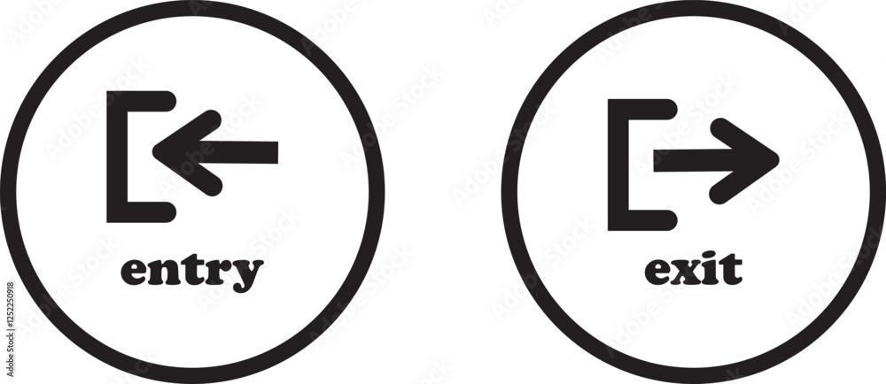Enter and exit icon set. Entry and out sign black flat and line vector collection isolated on transparent background. Red and green sign with arrow symbol. Login logout register password vip entrance Enter and exit icon set. Entry and out sign black flat and line vector collection isolated on transparent background. Red and green sign with arrow symbol. Login logout register password vip entrance