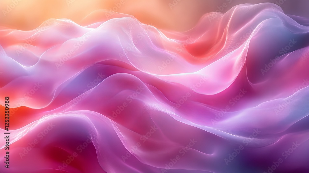 soft colorful waves of fabric with vibrant hues, abstract artistic concept soft colorful waves of fabric with vibrant hues, abstract artistic concept