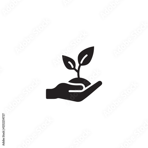 sprout in a hand sign of environmental protection