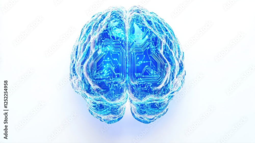 Digital Brain with Circuit Patterns Representing Artificial Intelligence Digital Brain with Circuit Patterns Representing Artificial Intelligence