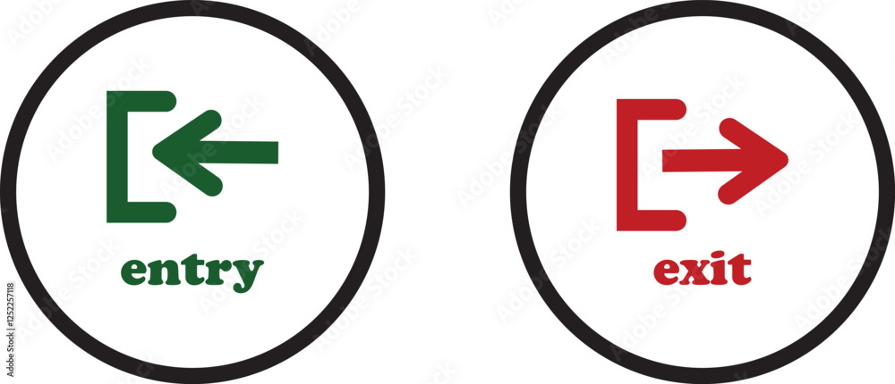 Enter and exit icon set. Entry and out sign black flat and line vector collection isolated on transparent background. Red and green sign with arrow symbol. Login logout register password vip entrance Enter and exit icon set. Entry and out sign black flat and line vector collection isolated on transparent background. Red and green sign with arrow symbol. Login logout register password vip entrance