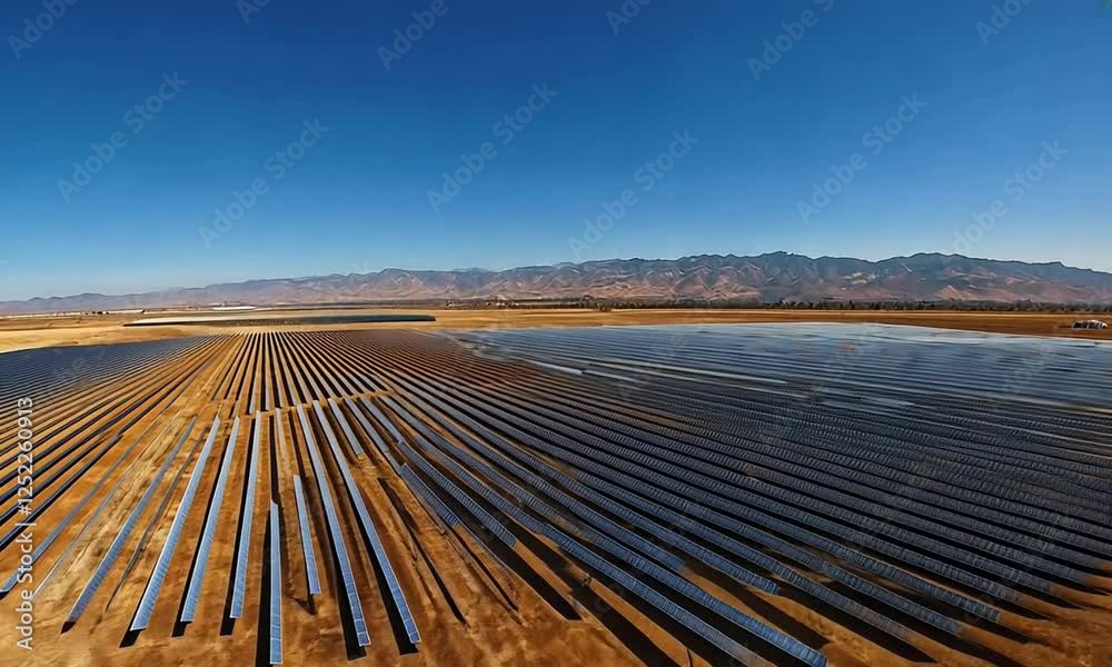 Aerial view of expansive agricultural fields with irrigation systems under a clear blue sky Aerial view of expansive agricultural fields with irrigation systems under a clear blue sky