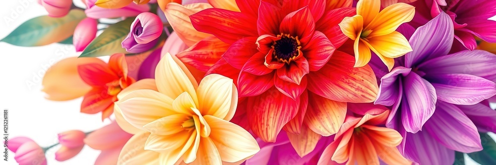 Fototapeta premium Layered Floral Patterns - Abstract Botanical Art