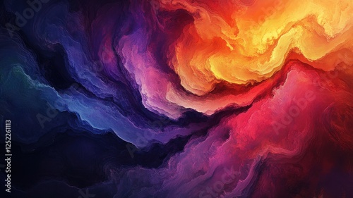 Wallpaper Mural Abstract Colorful Swirling Patterns in Vibrant Shades of Red and Blue Torontodigital.ca