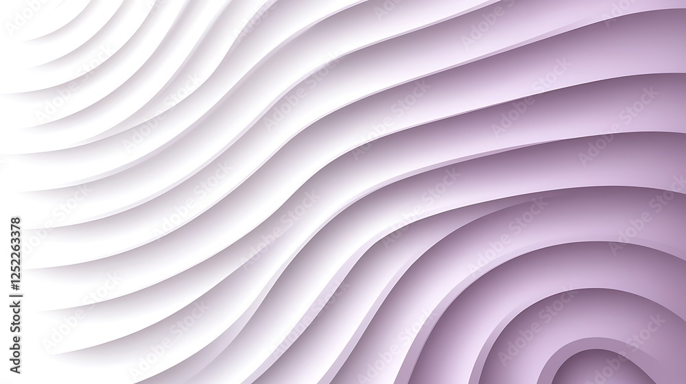 Obraz premium Abstract Lavender White Curving Wave Pattern Design