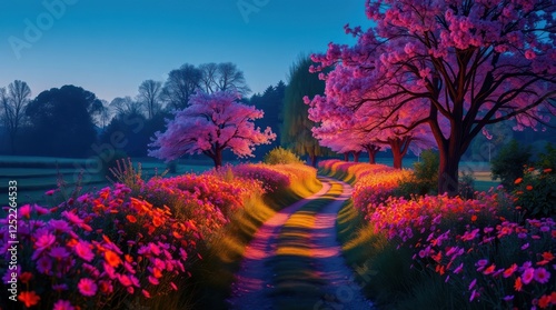 sunset over the river