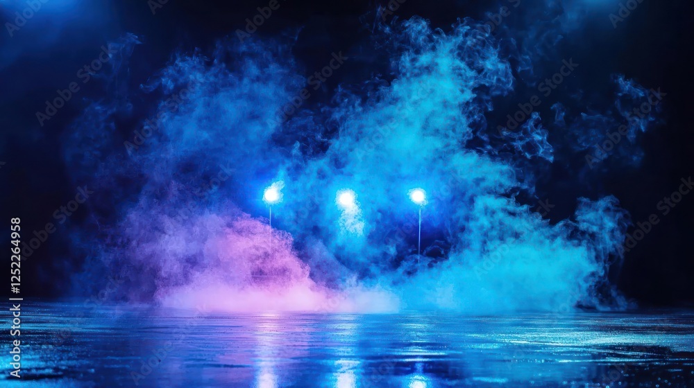 custom made wallpaper toronto digitalBlue And Purple Smoke On Illuminated Stage