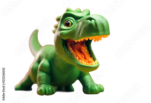 Obraz na płótnie dinosaur dangerous carnivorous body jurassic fear toy fantasy animal horror jungle gigantic ancient force creature background children dino extinct history orange danger open vivid fight mouth green w salonie