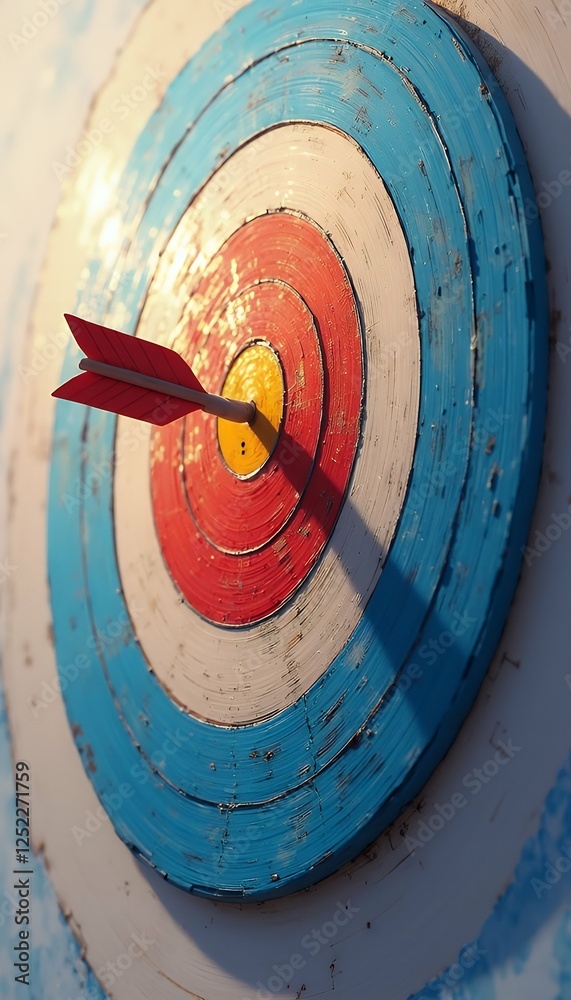 middle illustration arrow target target bullseye dart archery arrow idea strategy goal success competition hit financial performance client business gold sport marketing circle eye game teamwork