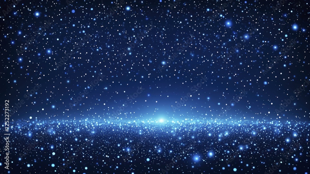 Obraz premium Starry night sky with countless twinkling stars and a luminous horizon.