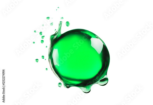 Obraz na płótnie scrub green liquid isolated teeth top gel background transparent bubble hair inscriptions facial piling exfoliation blue dermatology space empty view conditioner drop mask cleansing text face w salonie