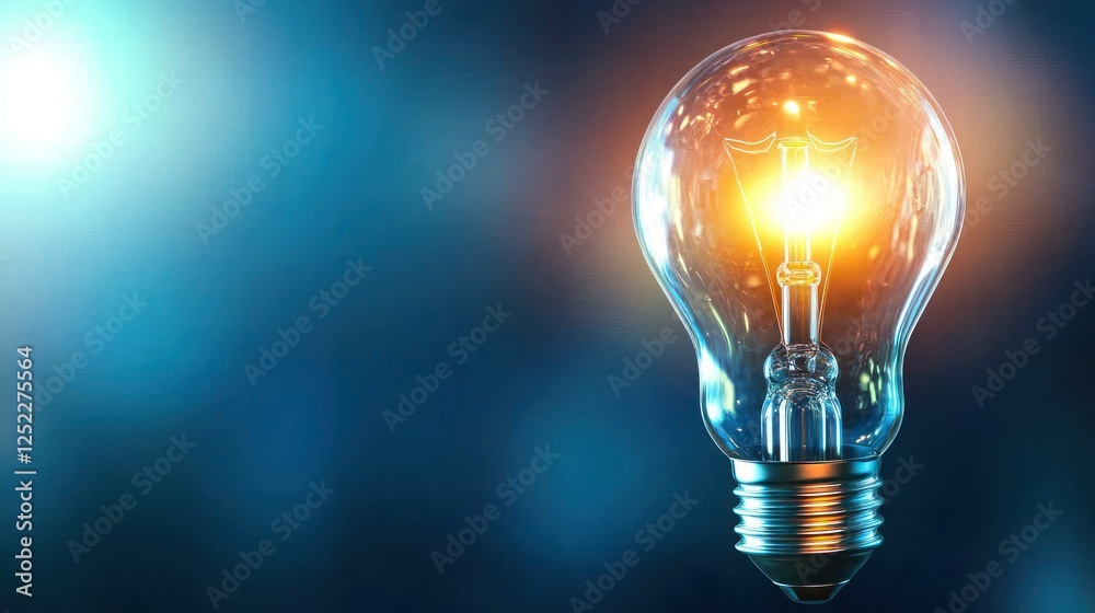 A glowing light bulb illuminating a dark background, symbolizing innovation and ideas A glowing light bulb illuminating a dark background, symbolizing innovation and ideas
