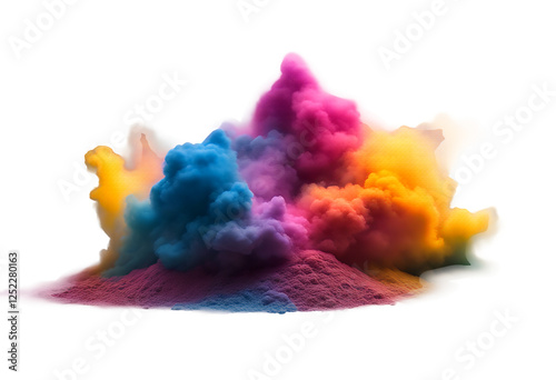 Obraz na płótnie concert farbwolke isoliert colorful move print bunt holi cloud background stress inspiration dust tight pigment paint isolated shop magenta black colourful regenbogen abstract rainbow dynamic powder w salonie