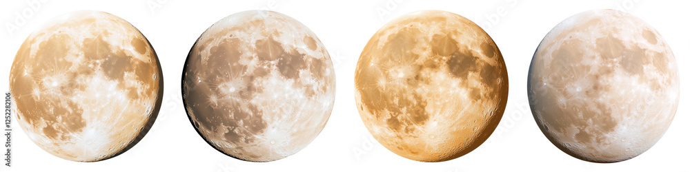 glowing full moon in various shades, showcasing celestial beauty and wonder glowing full moon in various shades, showcasing celestial beauty and wonder
