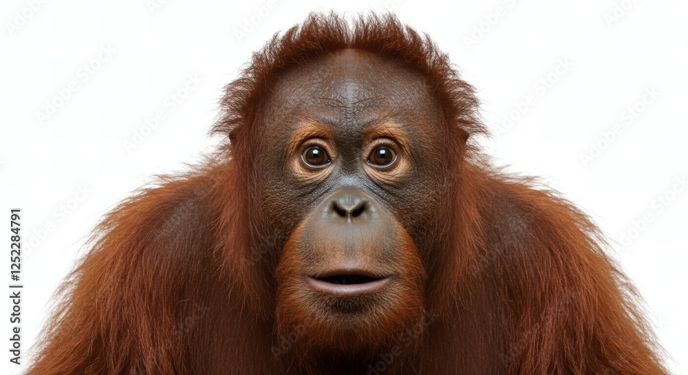 Portrait of a Curious Orangutan
