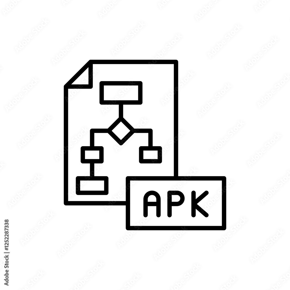 Mobile app file outline icons, minimalist vector illustration ,simple transparent graphic element .Isolated on white background Mobile app file outline icons, minimalist vector illustration ,simple transparent graphic element .Isolated on white background