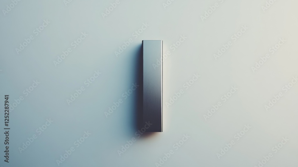 Metallic letter I on light background; design element Metallic letter I on light background; design element
