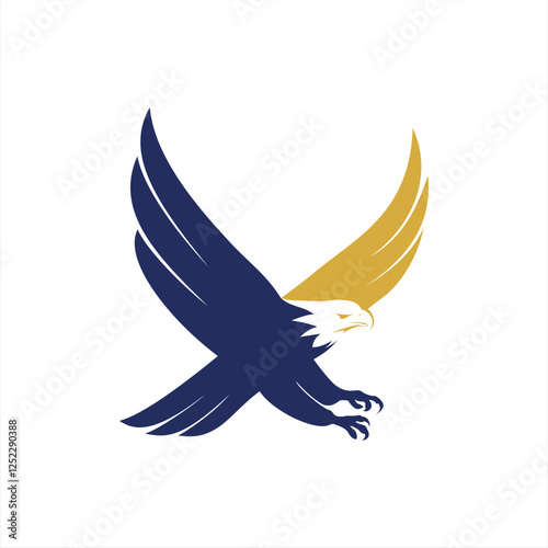 Eagle flying forming the letter X with its claws illustrator logo design