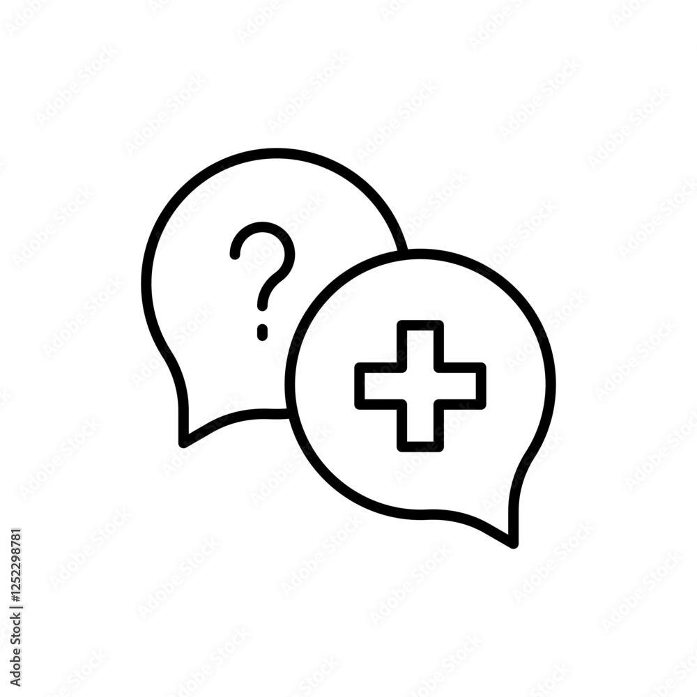 Health consult outline icons, minimalist vector illustration ,simple transparent graphic element .Isolated on white background Health consult outline icons, minimalist vector illustration ,simple transparent graphic element .Isolated on white background