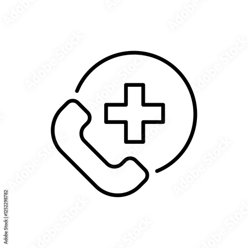 Health consult outline icons, minimalist vector illustration ,simple transparent graphic element .Isolated on white background