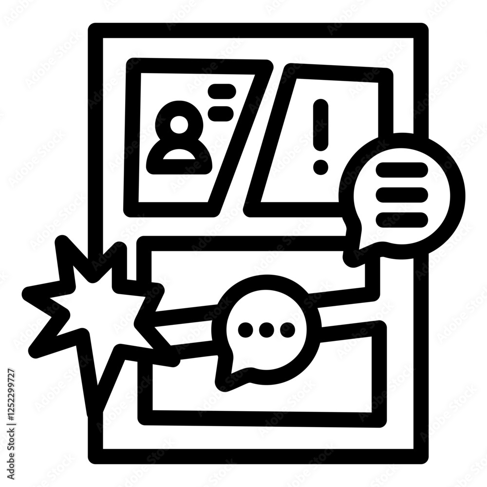 Obraz premium comic Line Icon