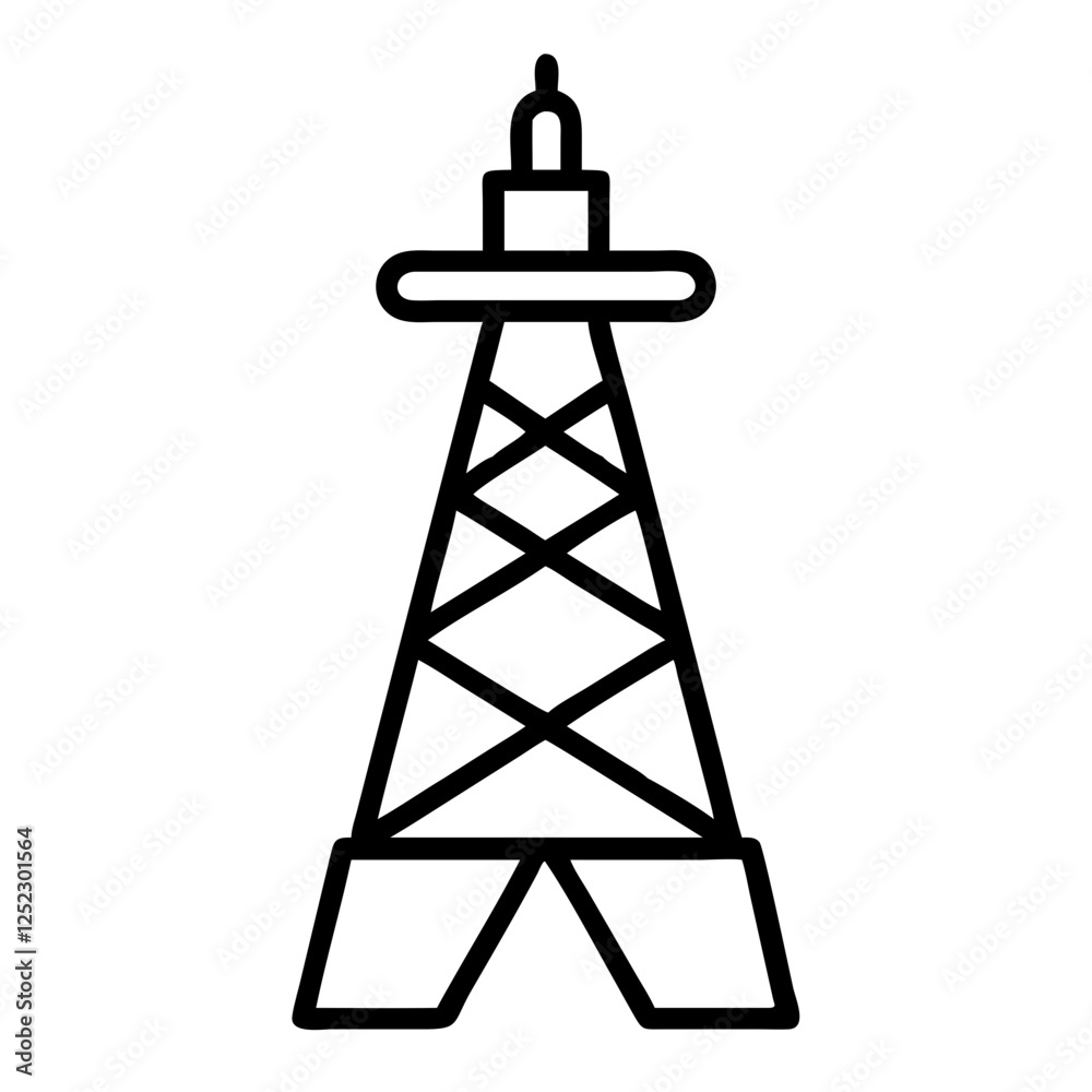 Transmission tower icon, tower, transmission, electricity, power, energy, antenna, communication, signal, technology.