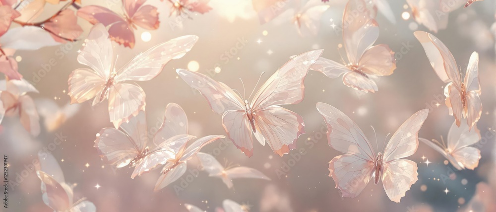 Abstract watercolour butterflies in a dreamy composition, mystical, imaginary, whimsical, surreal Abstract watercolour butterflies in a dreamy composition, mystical, imaginary, whimsical, surreal