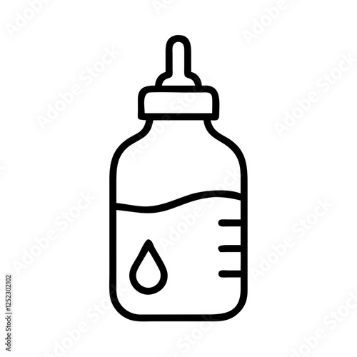 Baby bottle icon, bottle, baby, milk, feeding, infant, newborn, care, nursery, child.