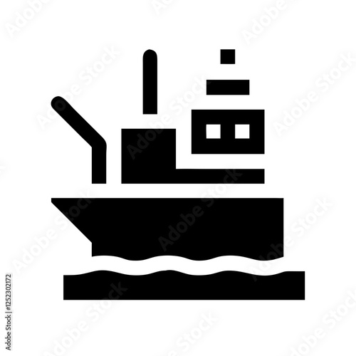 Cargo ship icon, ship, cargo, transport, transportation, shipping, freight, delivery, vessel, boat.