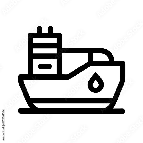 Cargo ship icon, ship, cargo, transport, transportation, shipping, freight, delivery, vessel, boat.