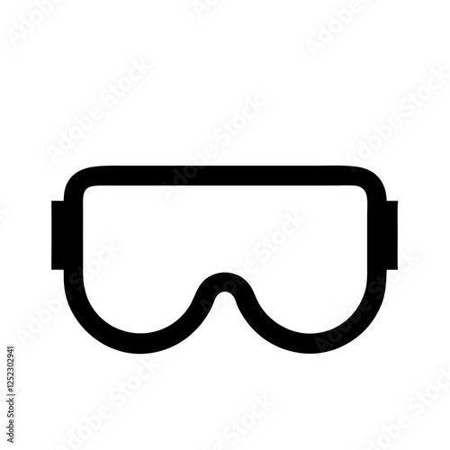 Safety glasses icon, protection, safety, eyewear, goggles, eye protection, industrial, laboratory, construction.