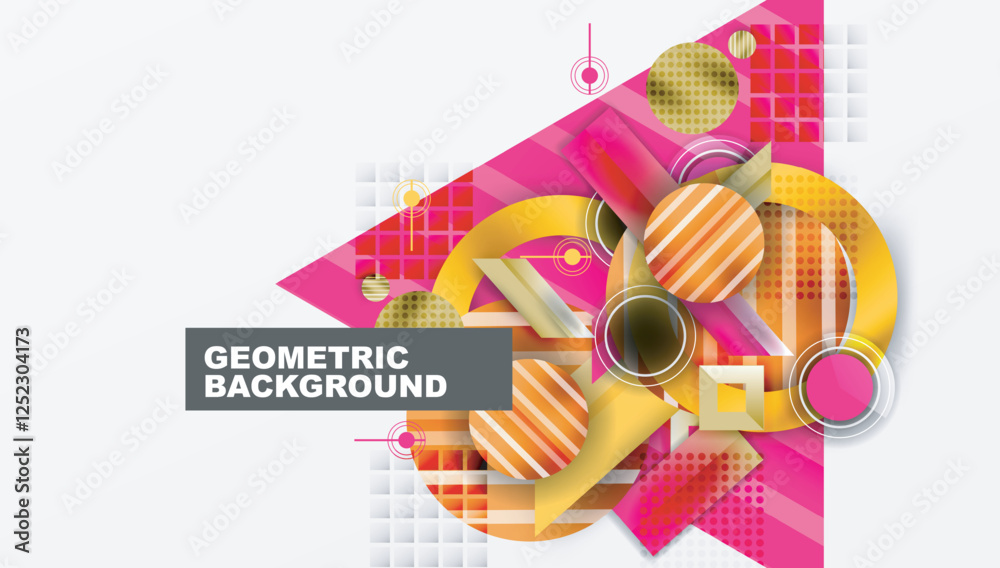 Obraz premium Abstract design with layered geometric shapes