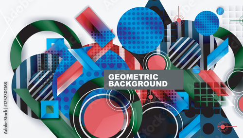 Dynamic complex geometric abstract background